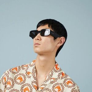 NEW Gucci GG1426S 002 Dark Havana Brown Unisex Rectangle Sunglasses GG 1426S